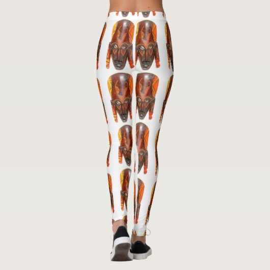 afrikanische Stammesmaske Leggings (Rückseite)