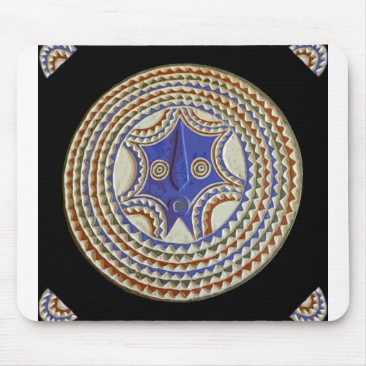 Afrikanische Stammesmaske Mousepad (Vorne)