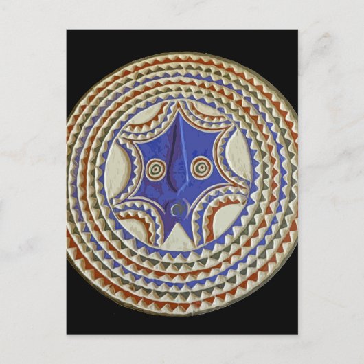 Afrikanische Stammesmaske Postkarte (Vorderseite)