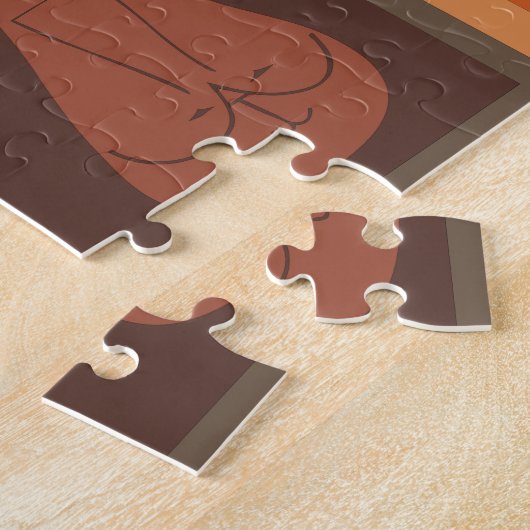 Afrikanische Stammesmaske Puzzle (Seite)