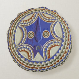 Afrikanische Stammesmaske Rundes Kissen