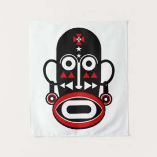 Afrikanische Stammesmaske Wandteppich