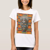 Afrikanische Stammesmasketballmaus Kente Cloth T - T-Shirt (Vorderseite)