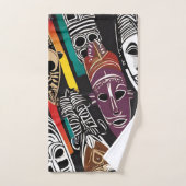 Afrikanische Stammesmassen farbenfroh Badhandtuch Set (Handtuch)
