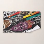 Afrikanische Stammesmassen farbenfroh Badhandtuch Set (Handtuch)