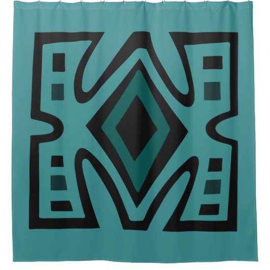 afrikanische Stammesmuster Duschvorhang (Vorderseite)