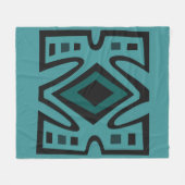 afrikanische Stammesmuster Fleecedecke (Vorderseite (Horizontal))