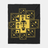 afrikanische Stammesmuster Fleecedecke (Vorderseite)