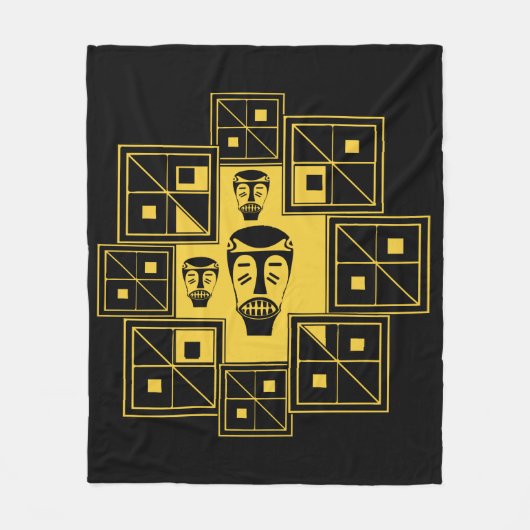 afrikanische Stammesmuster Fleecedecke (Vorderseite)