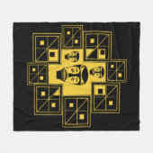 afrikanische Stammesmuster Fleecedecke (Vorderseite (Horizontal))