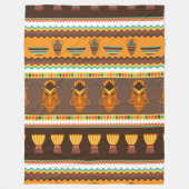 Afrikanische Stammesmuster-Wohngestaltung Fleecedecke (Vorderseite)