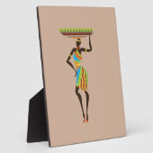 Afrikanische Stammesmutter mit korbischer Stammesk Fotoplatte (Seite)