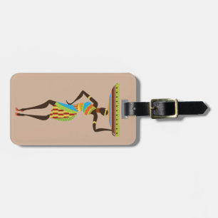 Afrikanische Stammesmutter mit korbischer Stammesk Gepäckanhänger