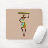 Afrikanische Stammesmutter mit korbischer Stammesk Mousepad (Mit Mouse)