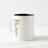 Afrikanische Stammesmutter mit korbischer Stammesk Zweifarbige Tasse (Vorderseite Links)