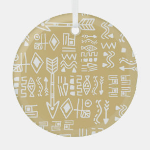 Afrikanische Stammesstreifen: Bohemisch ägyptisch  Ornament Aus Glas