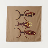 Afrikanische Stammestanz Wandteppich (Vorderseite (Horizontal))