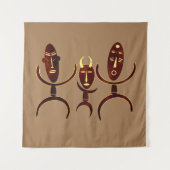 Afrikanische Stammestanz Wandteppich (Vorderseite)