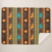 Afrikanische Stammestiermuster Sherpadecke (Vorderseite (Horizontal))