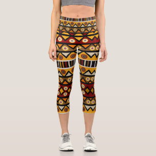 afrikanische Stammeswerbung Capri Leggings