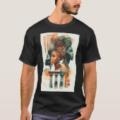 Afrikanische Stammfrauen Malerei, zeitgenössische T-Shirt (Vorderseite)