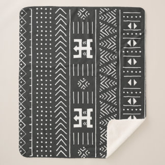 Afrikanische Stammkunst: Geometrisches Schwarz & W Sherpadecke