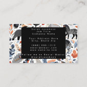 Afrikanische Stammtiere Visitenkarte (Rückseite)