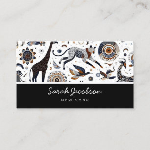 Afrikanische Stammtiere Visitenkarte