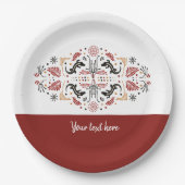 afrikanische Stile Pappteller (Vorderseite)