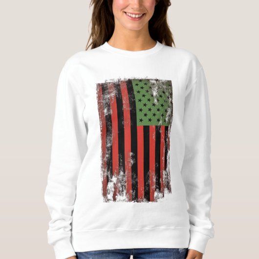 Afrikanische Stolperflagge - Panafrikanische Grüne Sweatshirt (Vorderseite)