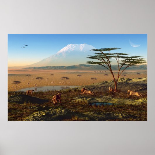 Afrikanische Sunrise Poster (Vorne)