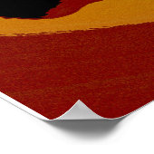 Afrikanische Sunset Elefanten Poster (Ecke)