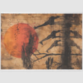 Afrikanische Sunset Giraffe's Decoupage Seidenpapier (Vorderseite)