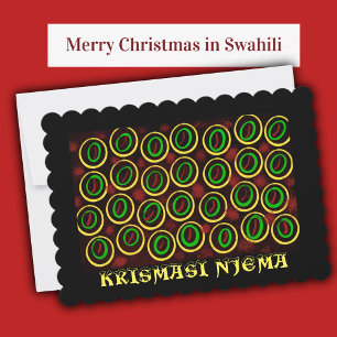 Afrikanische Swahili-Weihnachtskarte im Print-Desi Feiertagskarte