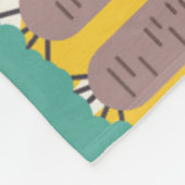 Afrikanische symbolische Kunst-Collage Fleecedecke (Ecke)