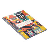 Afrikanische symbolische Kunst-Collage Notizblock (Rechte Seite)