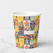 Afrikanische Symbolische Kunstsammlung Pappbecher (Rückseite)