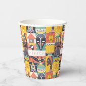 Afrikanische Symbolische Kunstsammlung Pappbecher (Vorderseite)