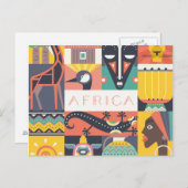 Afrikanische Symbolische Kunstsammlung Postkarte (Vorne/Hinten)