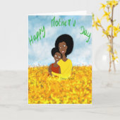Afrikanische Tageskarte der Mutter Karte (Gelbe Blume)