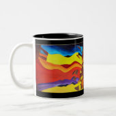 afrikanische Tänzer Zweifarbige Tasse (Links)