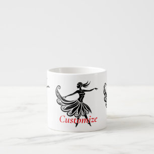 Afrikanische Tänzerin Silhouette Art Thunder_Thund Espressotasse
