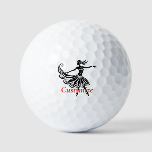Afrikanische Tänzerin Silhouette Art Thunder_Thund Golfball