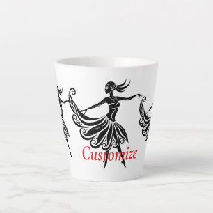Afrikanische Tänzerin Silhouette Art Thunder_Thund Milchtasse