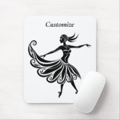 Afrikanische Tänzerin Silhouette Art Thunder_Thund Mousepad (Mit Mouse)