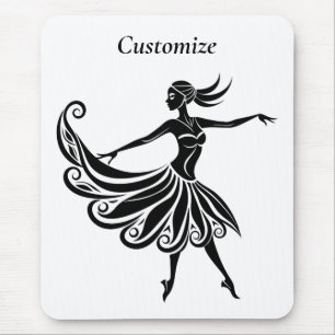 Afrikanische Tänzerin Silhouette Art Thunder_Thund Mousepad