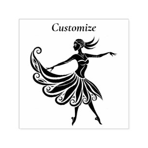 Afrikanische Tänzerin Silhouette Art Thunder_Thund Permastempel