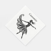 Afrikanische Tänzerin Silhouette Art Thunder_Thund Serviette (Ecke)