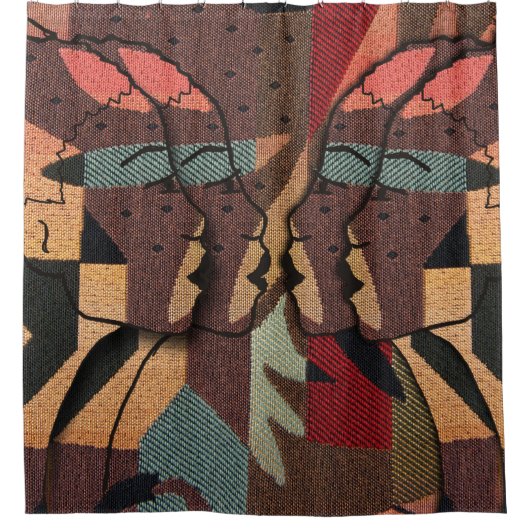 afrikanische Tapestry Duschvorhang (Vorderseite)