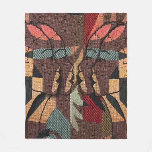 afrikanische Tapestry Fleecedecke (Vorderseite)